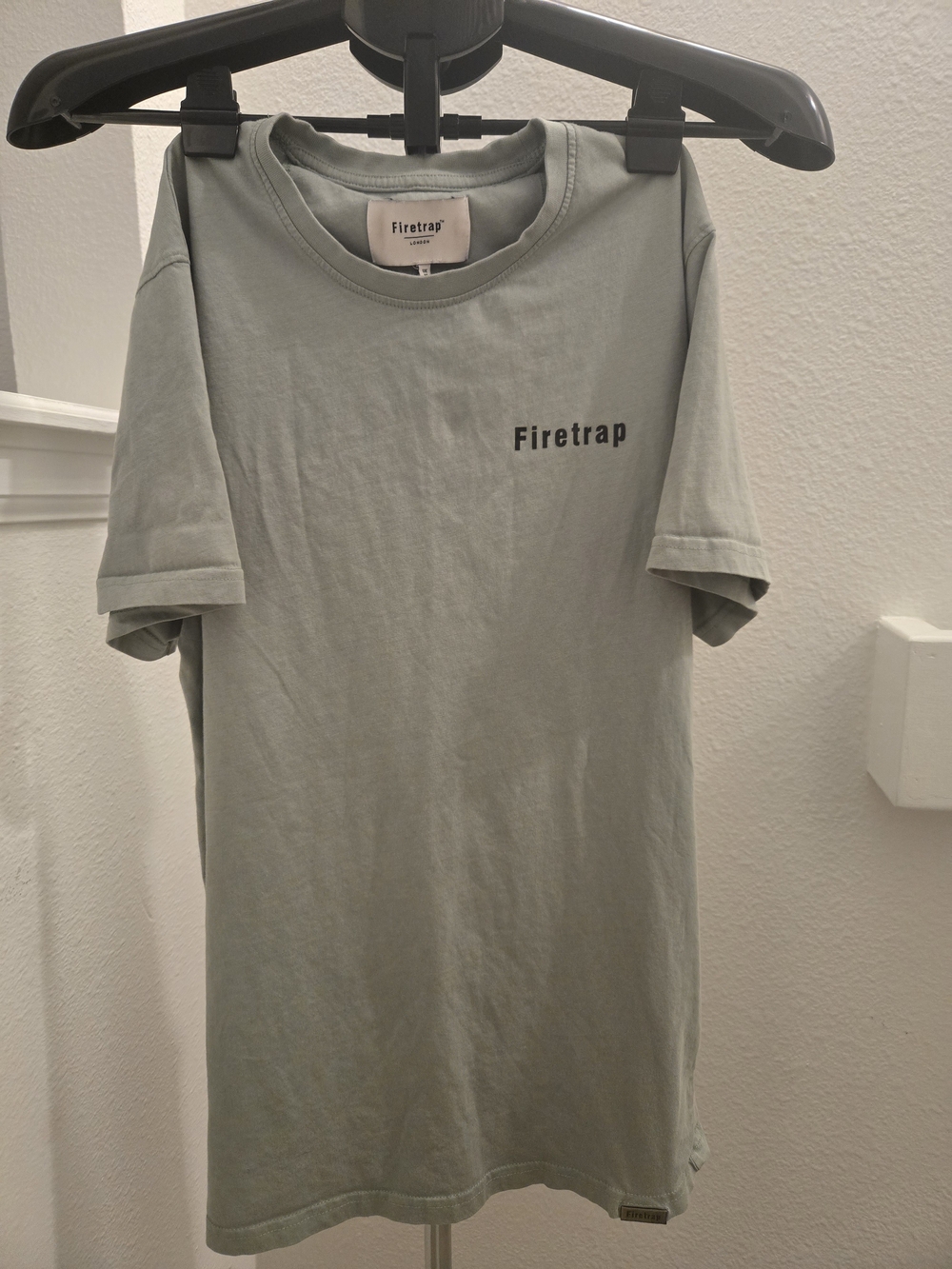 Firetrap (UK Brand) Men's Sage Green Logo T-Shirt Size M